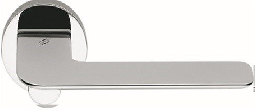 Дверная ручка на круглом основании COLOMBO Slim FF11RSB-CR полированный хром 2595 - фото 13139