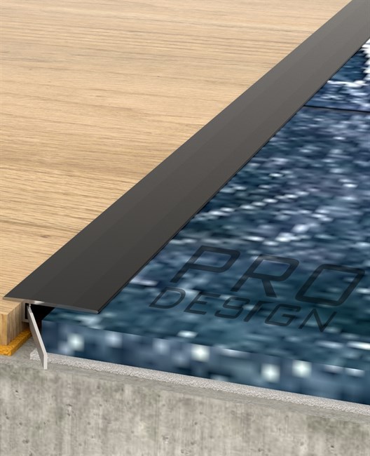 Порог алюминиевый Pro Design Doorstep 571 Черный анодированный 2830 - фото 15268