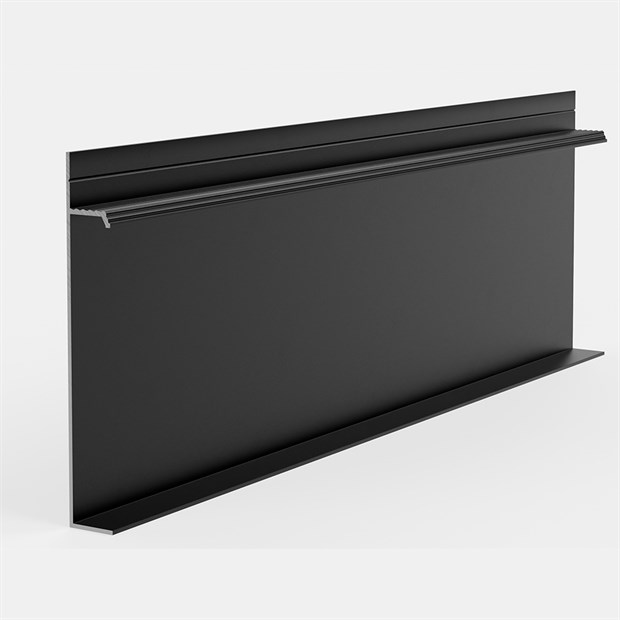 Плинтус скрытого монтажа Pro Design Universal 235 (Черный Муар RAL9005) 100x14.5x2700 2723 - фото 18283