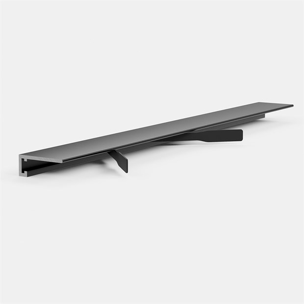 Щелевой плинтус Pro Design MINI 7067 RAL 9005 Черный 6.15x15.5x2700 2764 - фото 18471