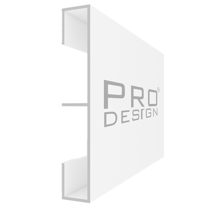 Алюминиевая вставка 1964 для плинтуса Pro Design 2,7 м.п. (12х80 мм) Белый муар 3381 - фото 18828