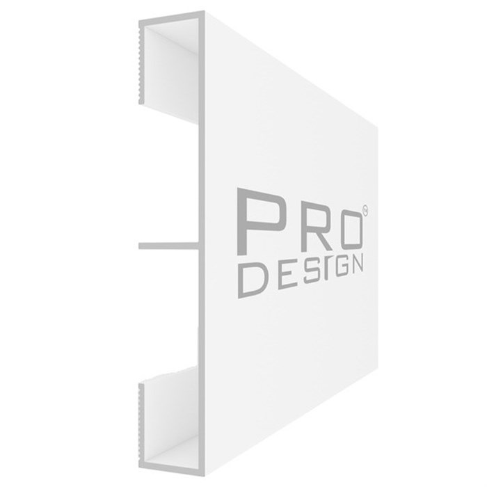 Алюминиевая вставка 1965 для плинтуса Pro Design 2,7 м.п. (12х70 мм) Белый муар 3382 - фото 18834