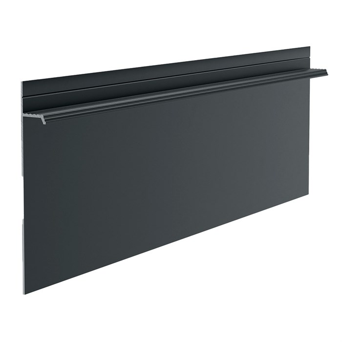 Плинтус скрытого монтажа Pro Design 323 Чёрно-серый RAL 7021 98.6x14.5x2700 3454 - фото 18902
