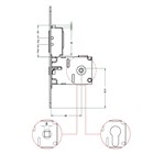 Замок для раздвижной двери G500T H21 Quadro комплект WC (Матовый хром) 2675