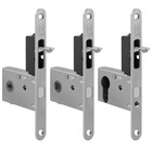 Замок для раздвижной двери G500T H21 Quadro комплект WC (Матовый черный) 2676