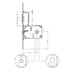 Замок для раздвижной двери G500T H21 Quadro комплект WC (Матовый черный) 2676