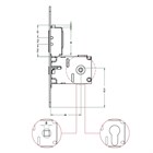 Замок для раздвижной двери G500T H21 Tondo комплект WC (Матовый хром) 2677