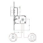 Замок для раздвижной двери G500T H21 Tondo комплект WC (Матовый черный) 2678