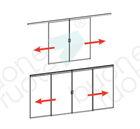 Крепление к стене Alba Trovare Sinhro для раздвижной межкомнатной перегородки 2811
