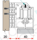 Крепление к стене Alba Trovare для раздвижной межкомнатной перегородки (деревянное полотно) 2812