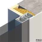 Скрытая дверь Pro Design Glass межкомнатная зеркало бронза, графит внутреннего открывания 3349