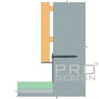 Теневой плинтус алюминиевый скрытого монтажа Pro Design Panel 7208 Черный Муар 46x18x2700 2770