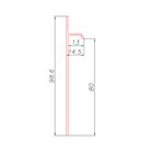 Микроплинтус напольный Pro Design 323 (анод. алюминий) 98.6x14.5x2700 2685