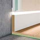 Плинтус алюминиевый скрытого монтажа Pro Design 323 Белый Муар 98.6x14.5x2700 2777