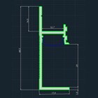 Теневой плинтус алюминиевый скрытого монтажа Pro Design Panel 7210 Крашенный по RAL 48.5x17.5x2700 2781