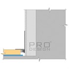 Щелевой плинтус алюминиевый Pro Design Mini L 601 Анодированный коньяк 35x15.5x2700 1743