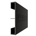 Алюминиевая вставка 1964 для плинтуса Pro Design 2,7 м.п. (12х80 мм) Черный муар 3383 - фото 18839