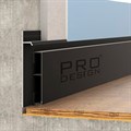 Алюминиевая вставка 1965 для плинтуса Pro Design 2,7 м.п. (12х70 мм) Черный муар 3384