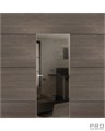 Скрытая дверь Pro Design Glass межкомнатная зеркало бронза, графит наружного открывания 3348